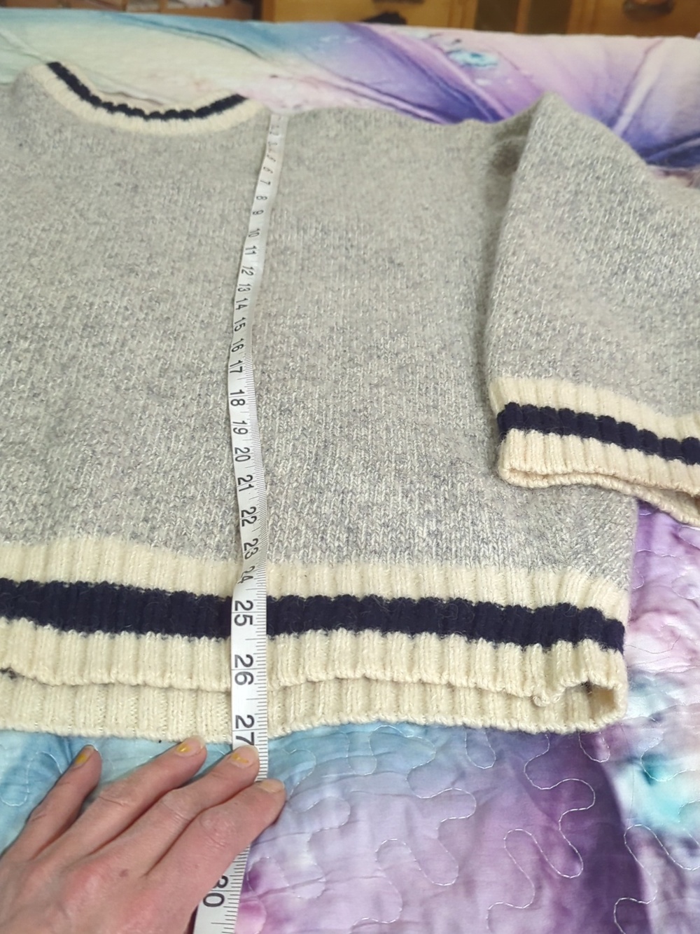 Boathouse Row Wool Sweater Size Large | Cozy Heavy Knit Cabin Cottagecore - Picture 4 of 16